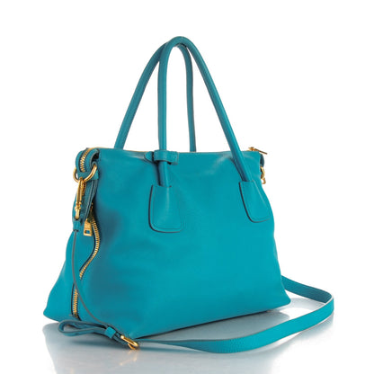 Prada Vitello Daino Side Zip Tote Voyage 3 of 9
