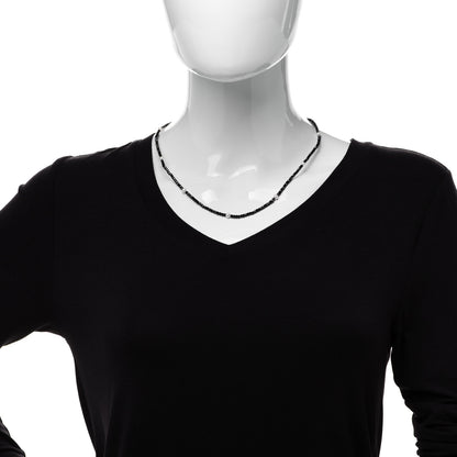 Tiffany Sterling Silver Black Spinel Pearl Ziegfeld Bead Necklace 2 of 6
