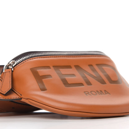 Fendi Vitello Grace Light Logo Embossed Small Belt Bag Brandy 8 of 10