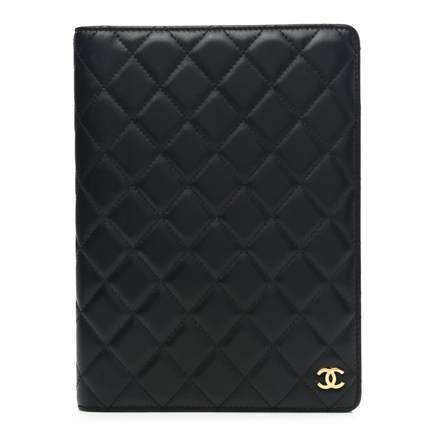 Chanel Lambskin Quilted Large Agenda Cover Black 1 of 7