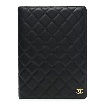 Chanel Lambskin Quilted Large Agenda Cover Black 1 of 7