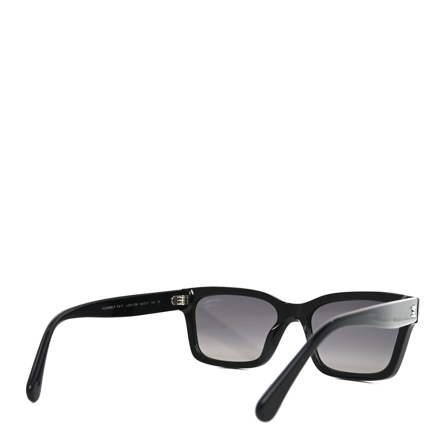 Chanel Acetate Square Sunglasses 5417 Black 4 of 7