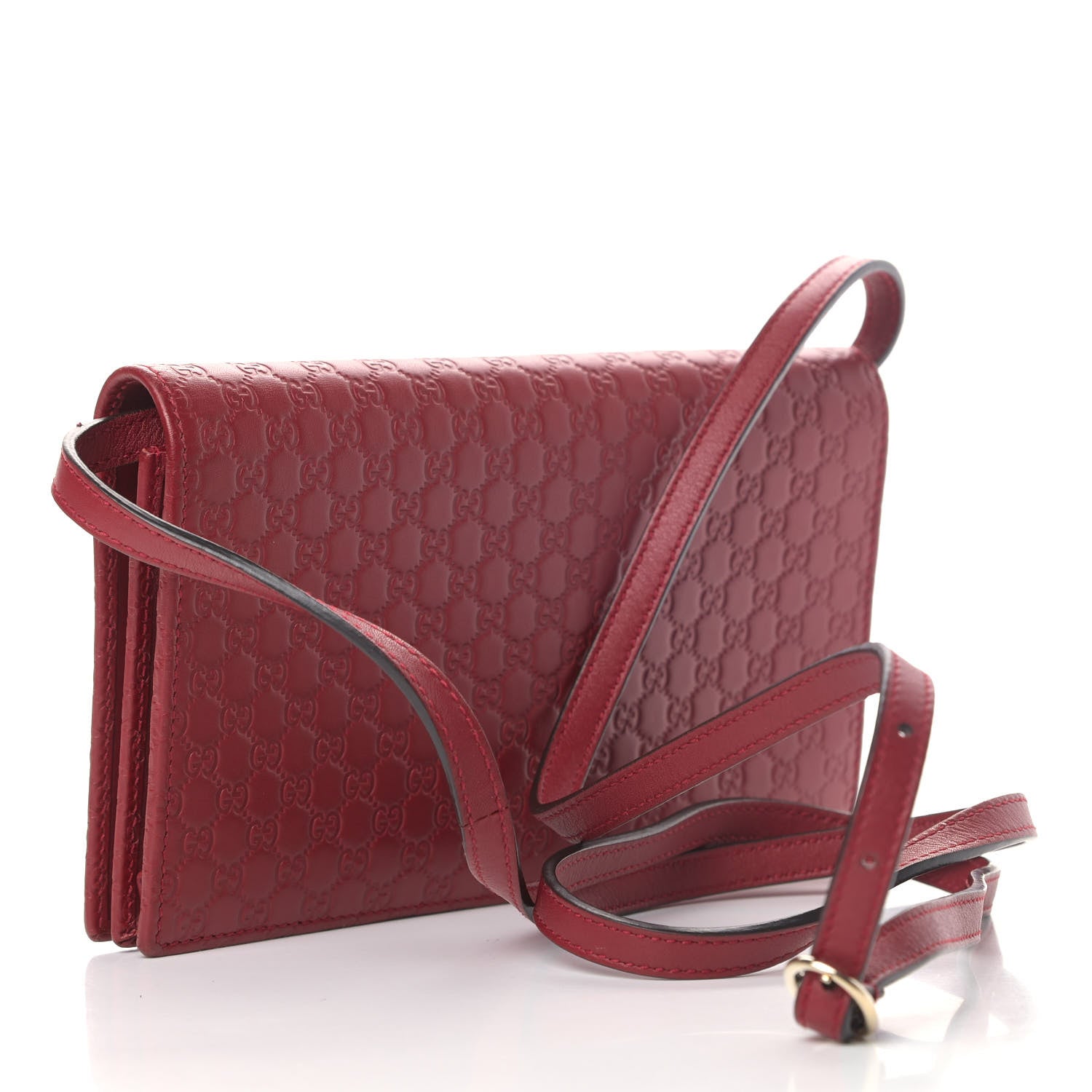 Gucci Microguccissima Crossbody Wallet Red 2 of 8