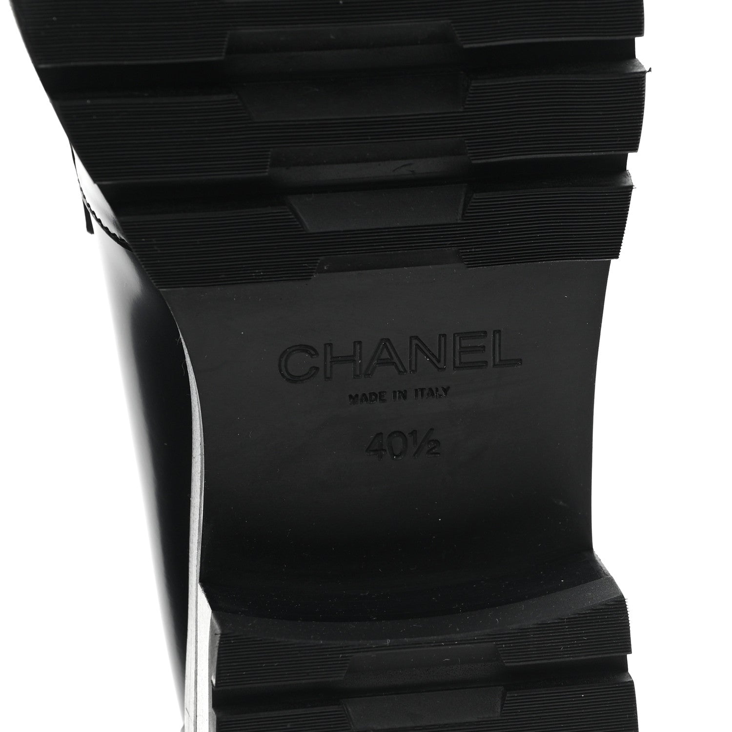 Chanel Calfskin Metal CC Loafers 40.5 Black 9 of 10