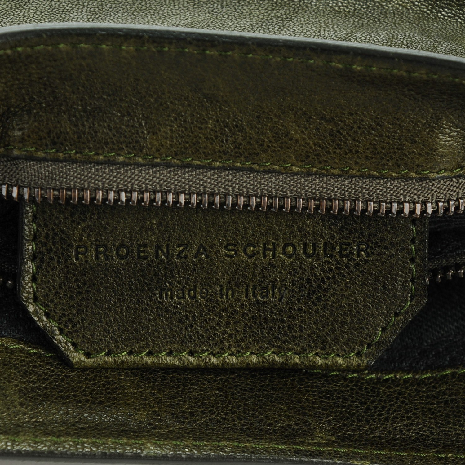 Proenza Schouler Lambskin Medium PS1 Satchel Military 6 of 10