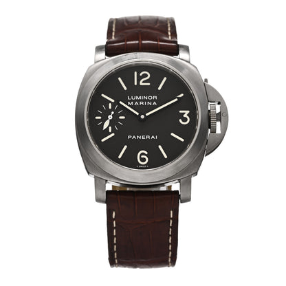 Panerai Titanium Alligator 43mm Luminor Marina Manual Winding Watch Black PAM00061 1 of 5