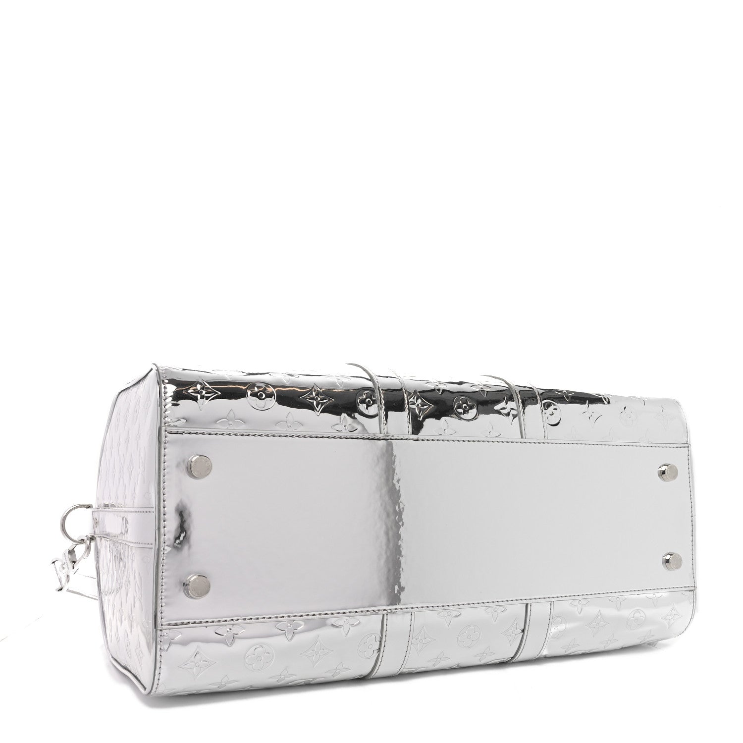 Louis Vuitton Monogram Mirror Keepall Bandouliere 45 Silver