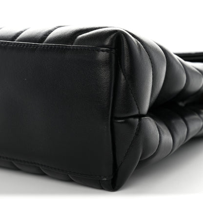 Saint Laurent Calfskin Y Quilted Monogram Medium Loulou Chain Satchel Black 10 of 11