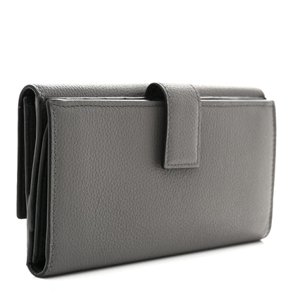 Alexander McQueen Calfskin Skull Continental Wallet Grey 3 of 8