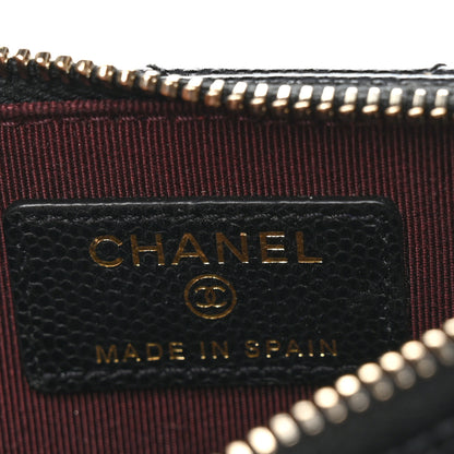 Chanel Caviar Quilted Flap Zip Card Holder Black 6 of 9