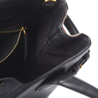 Burberry Grainy Calfskin House Check Small Banner Tote Black 10 of 14