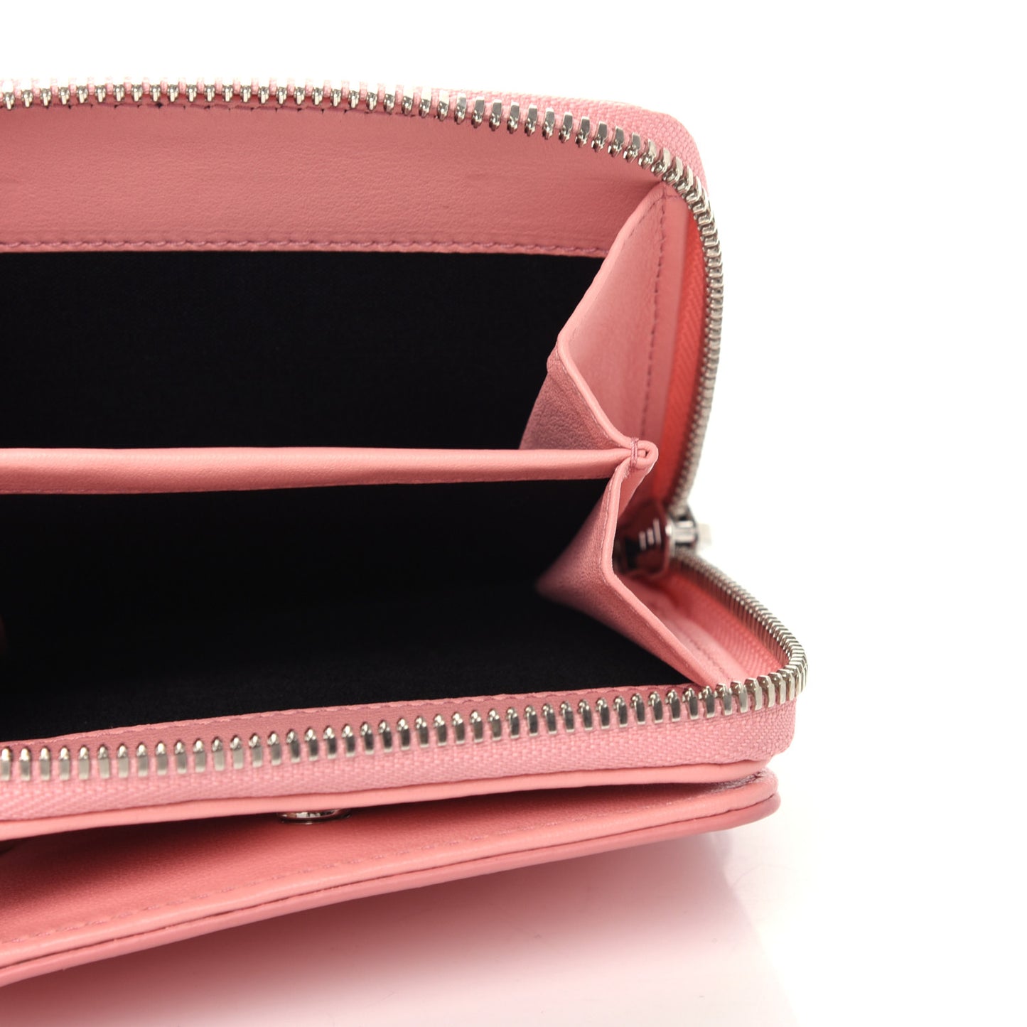 Goatskin Everyday Multi Zip Wallet Rose