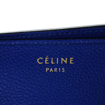 Celine Drummed Calfskin Mini Luggage Indigo 8 of 8
