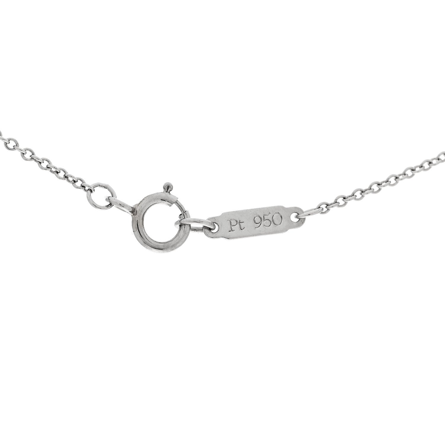 Tiffany Platinum Diamond .36ctw Graduated Pendant Necklace 5 of 6