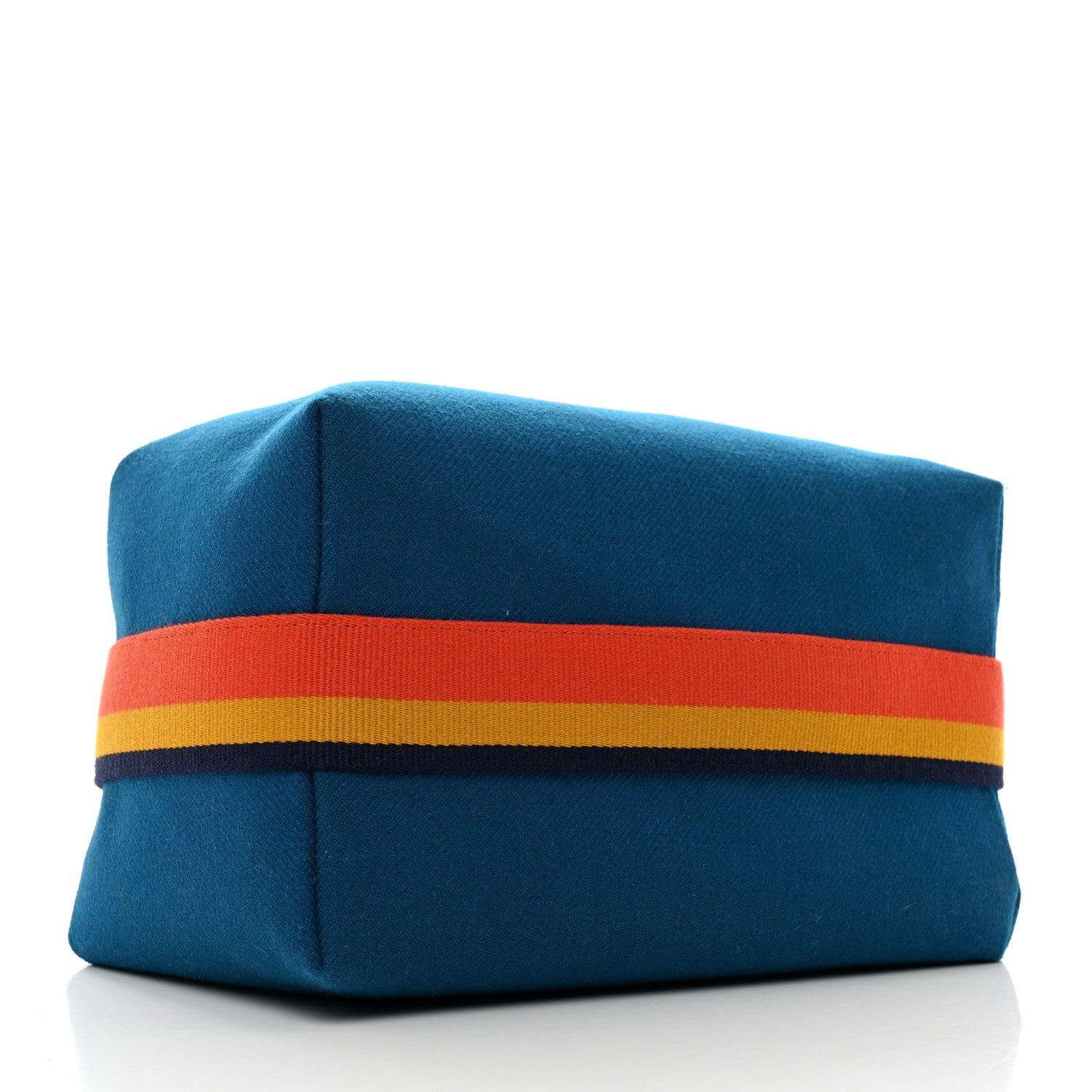 Hermes Wool Rocabar Small Bride-A-Brac Pouch Bleu Paon 4 of 6
