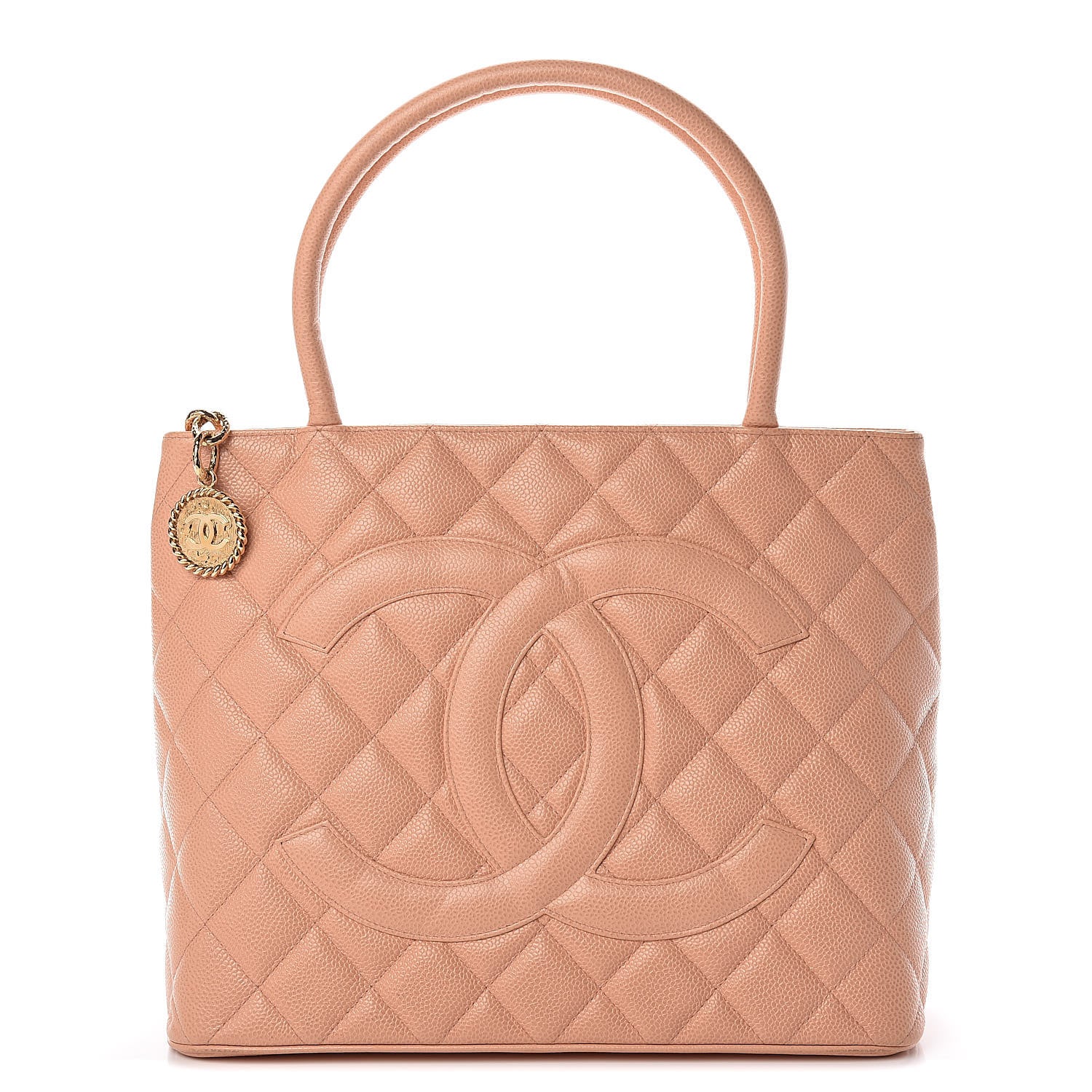 Chanel Caviar Medallion CC Tote Light Pink 1 of 15