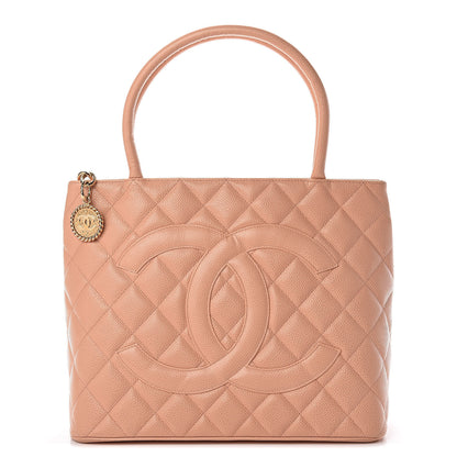 Chanel Caviar Medallion CC Tote Light Pink 1 of 15