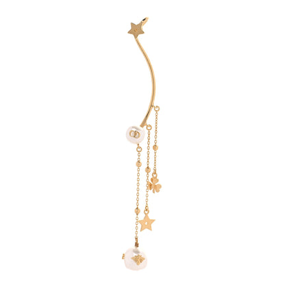 Christian Dior Pearl Shiny-D Earring Gold 1 of 4