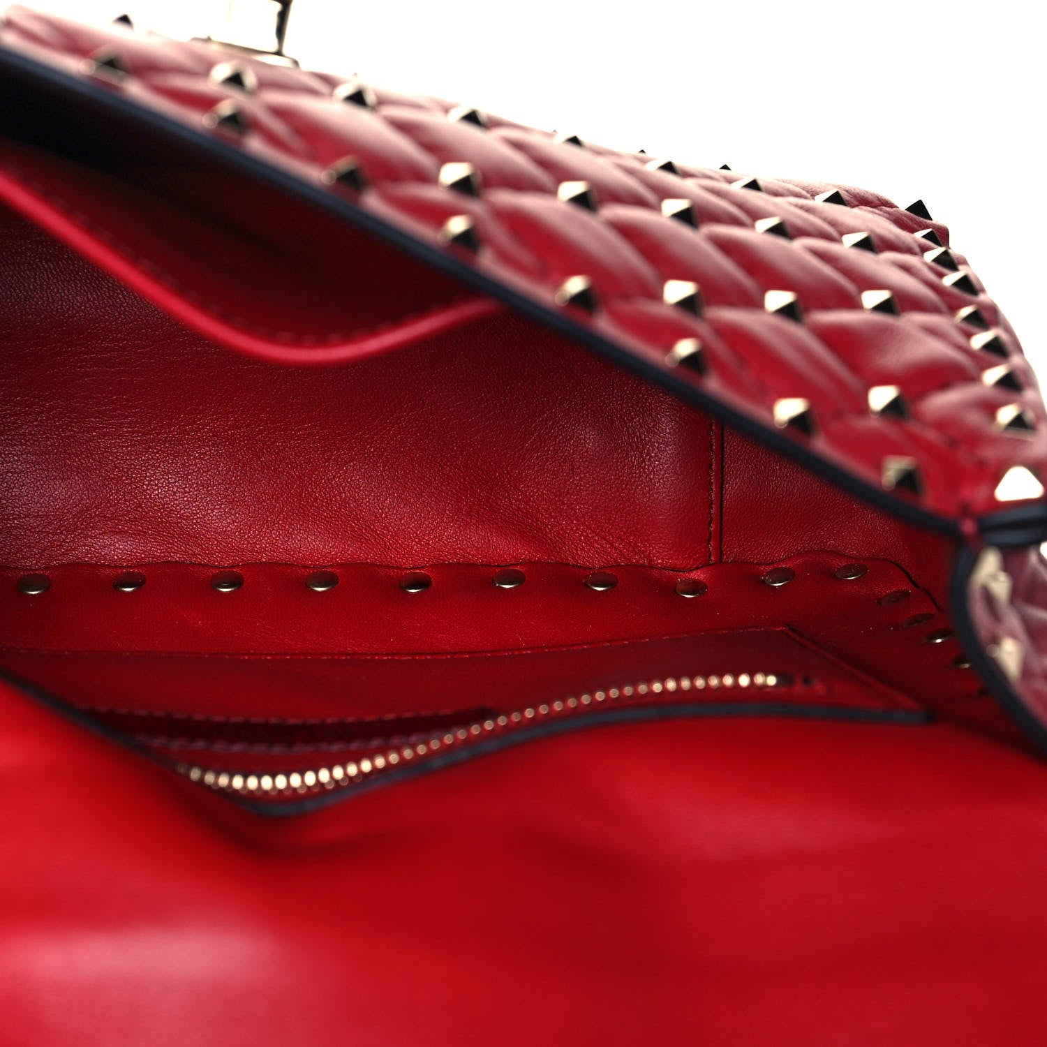 Valentino Garavani Nappa Medium Rockstud Spike Shoulder Bag Rosso Valentino 5 of 17