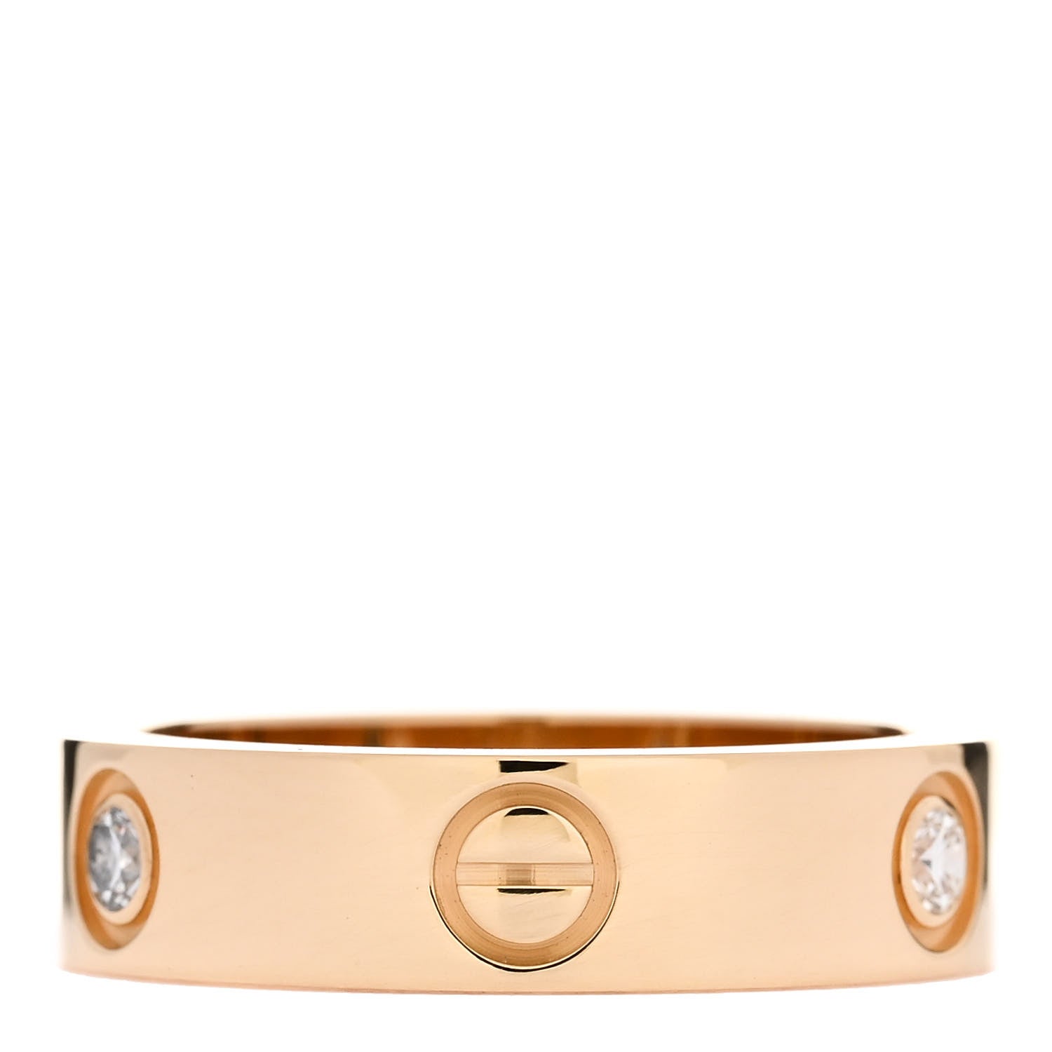 Cartier 18K Yellow Gold 3 Diamond 5.5mm LOVE Ring 58 8.25 3 of 5