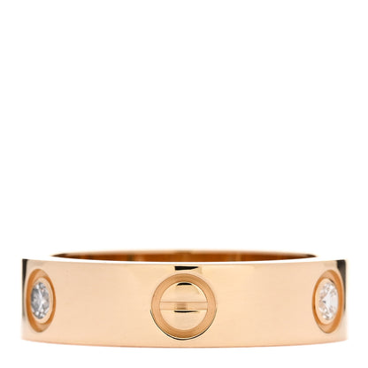 Cartier 18K Yellow Gold 3 Diamond 5.5mm LOVE Ring 58 8.25 3 of 5
