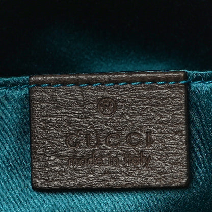 Gucci GG Supreme Monogram Textured Dollar Calfskin Web Small Ophidia Dome Shoulder Bag Beige Ebony New Acero 6 of 11