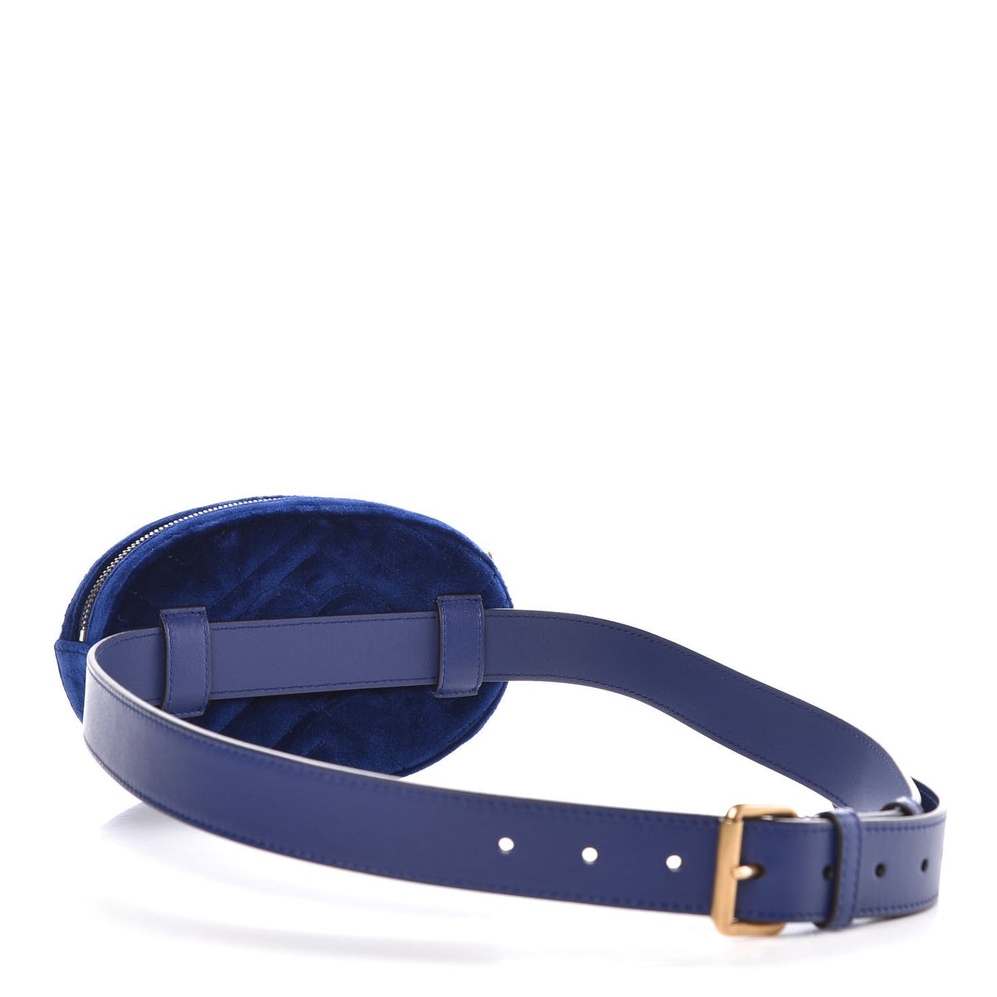 Velvet Matelasse GG Marmont Belt Bag 95 38 Cobalt Blue