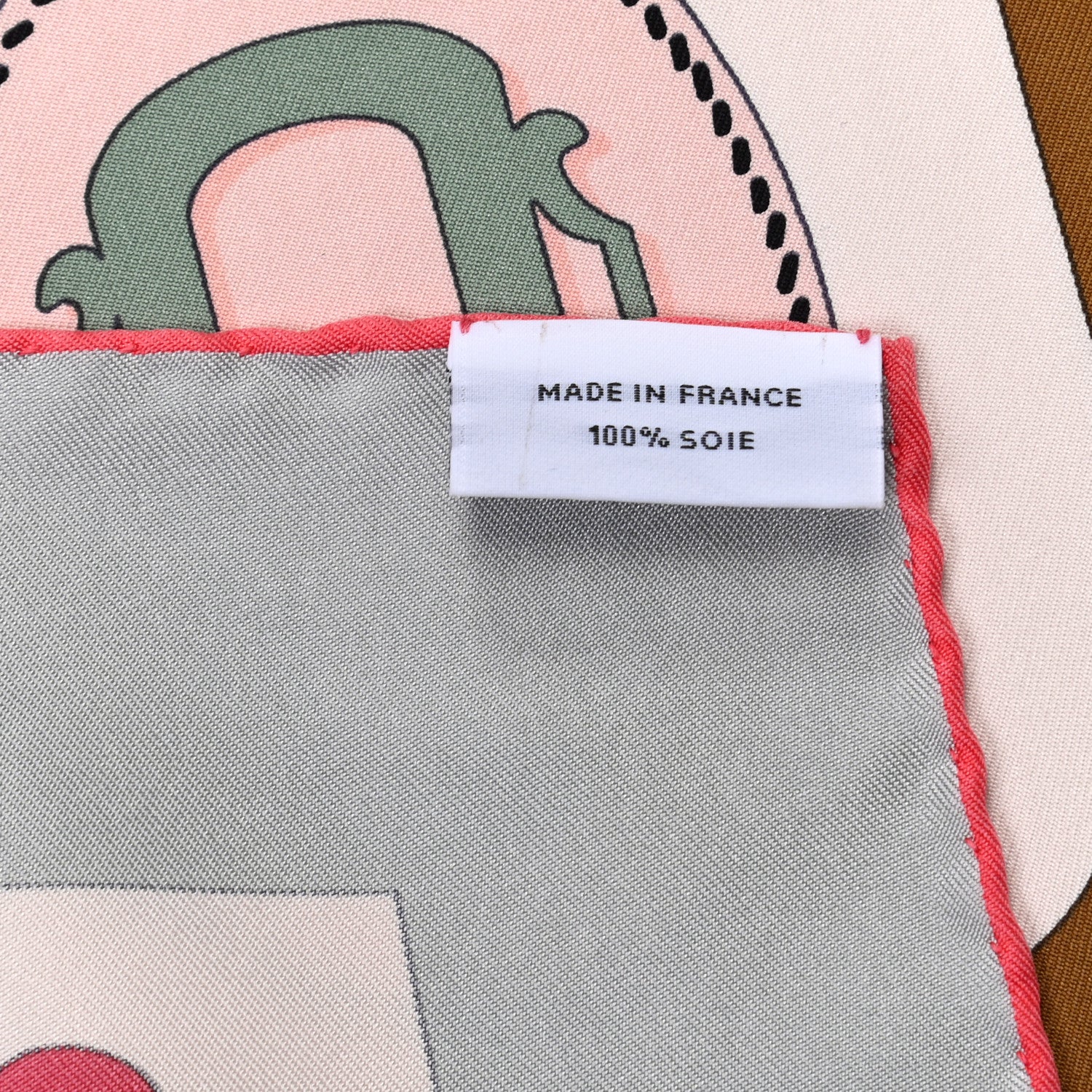 Hermes Silk Les Leopards Modernes Wash Scarf 90 Creme Vert Rose 5 of 5