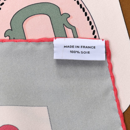 Hermes Silk Les Leopards Modernes Wash Scarf 90 Creme Vert Rose 5 of 5