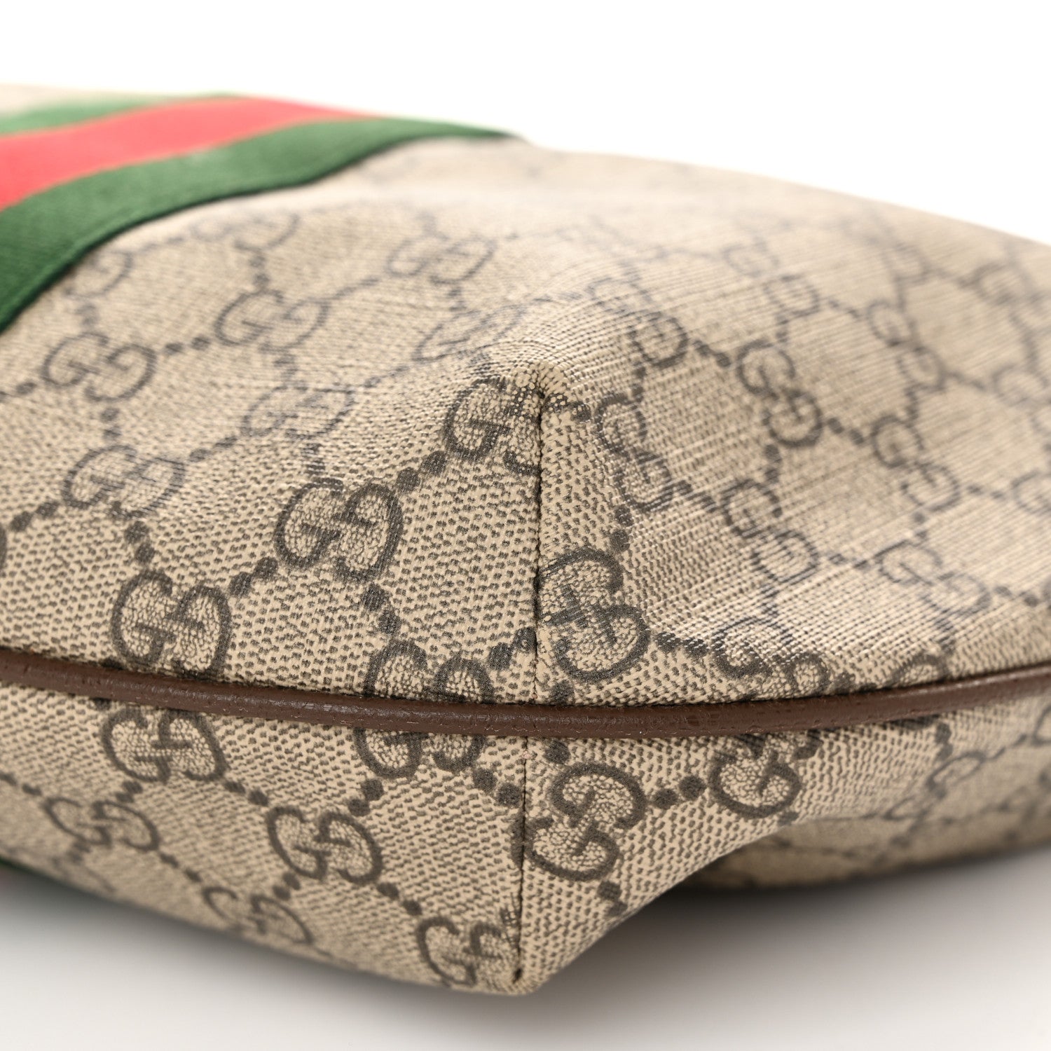 Gucci GG Supreme Monogram Web Small Ophidia Half Moon Hobo Brown 10 of 11