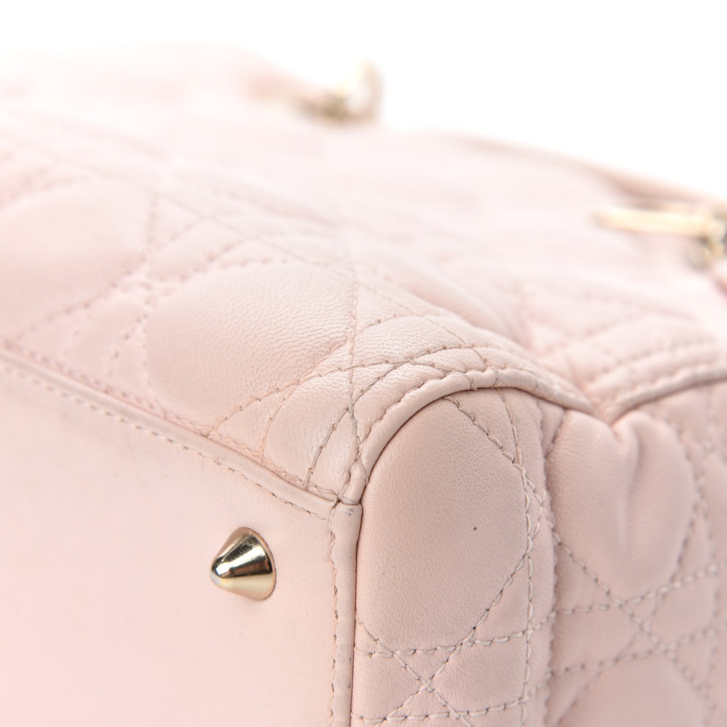 Lambskin Cannage Medium Lady Dior Light Pink