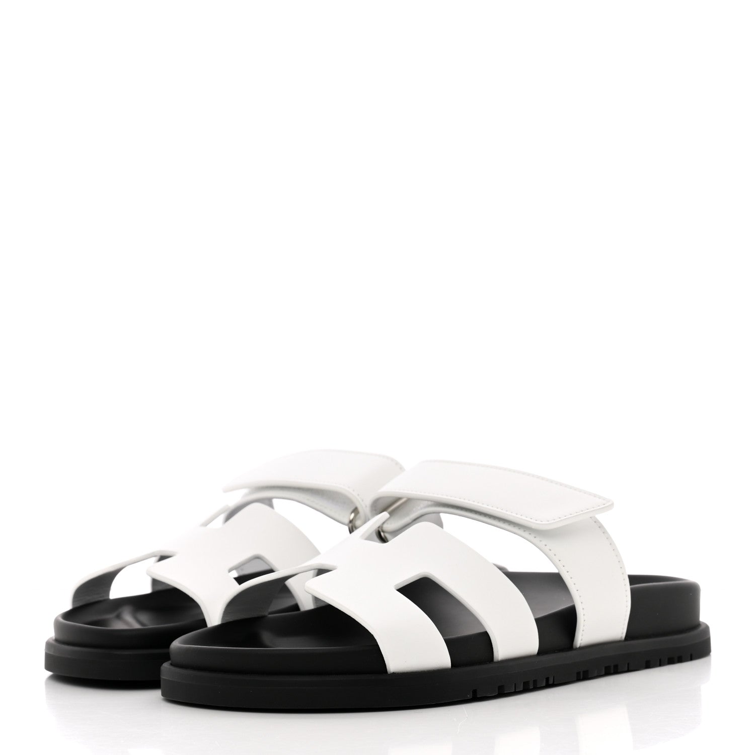 Hermes Calfskin Womens Chypre Sandals 36 White 3 of 12