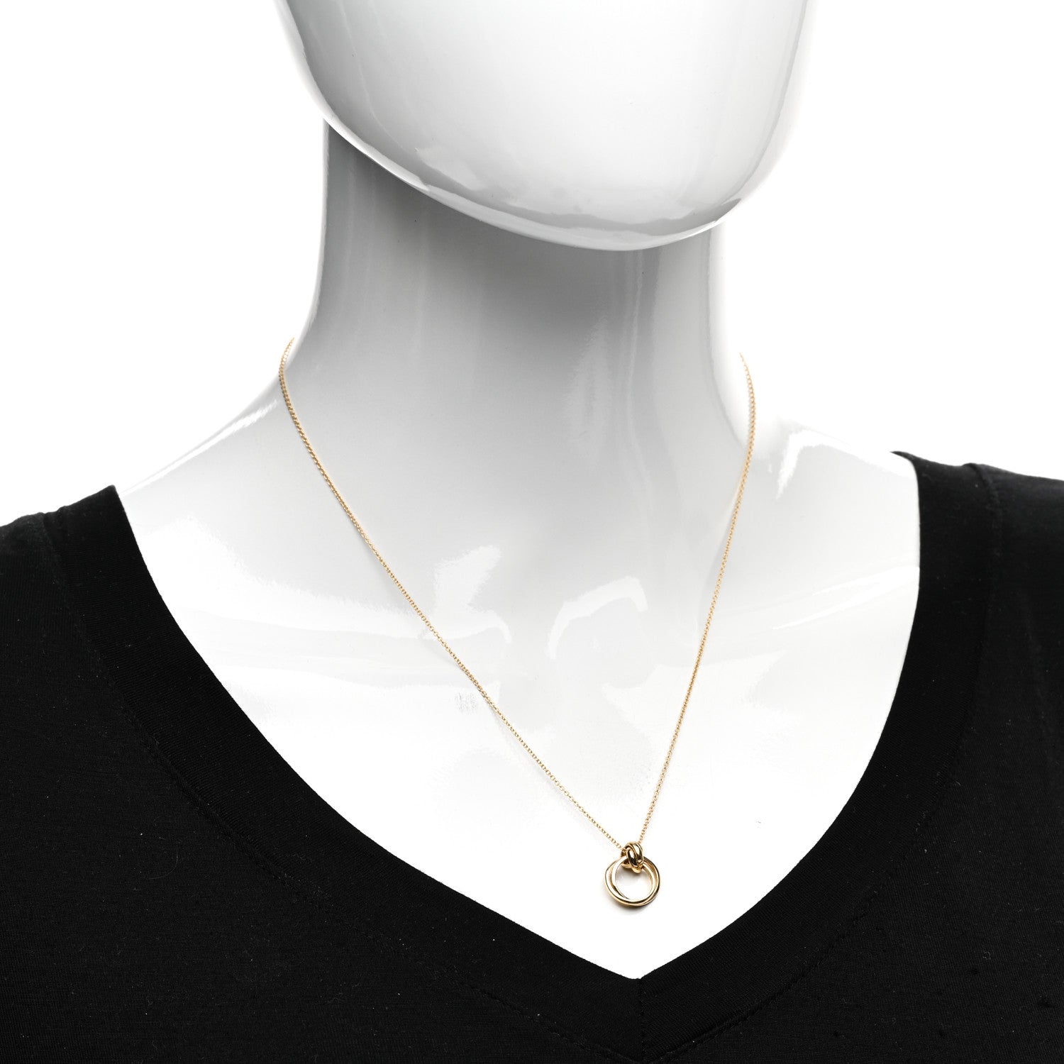 Tiffany 18K Yellow Gold Paloma's Melody Mini Circle Pendant Necklace 2 of 5