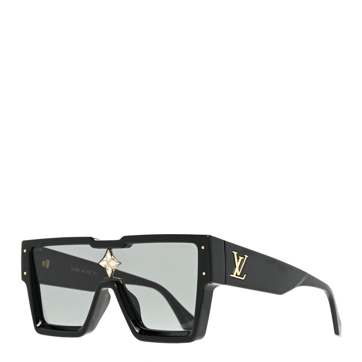 Louis Vuitton Acetate Cyclone Sunglasses Z1578E Black 1 of 9