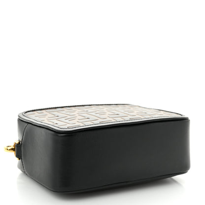 Fendi Vitello Century Bi-Color FF 1974 Embossed Mini Camera Case Maya Black 4 of 10