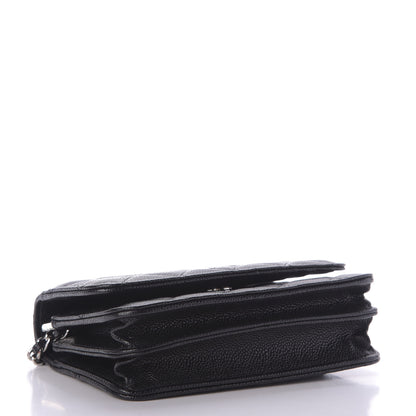 Chanel Caviar Quilted Mini Wallet On Chain WOC Black 4 of 10