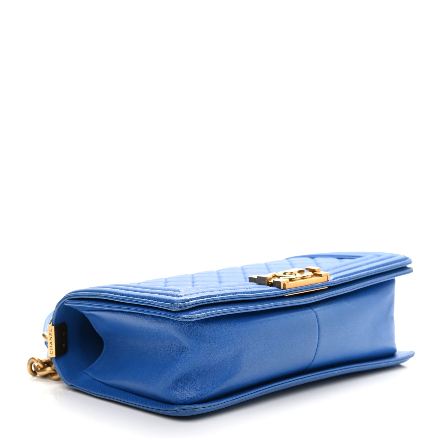 Chanel Lambskin Quilted Medium Boy Flap Blue 4 of 10