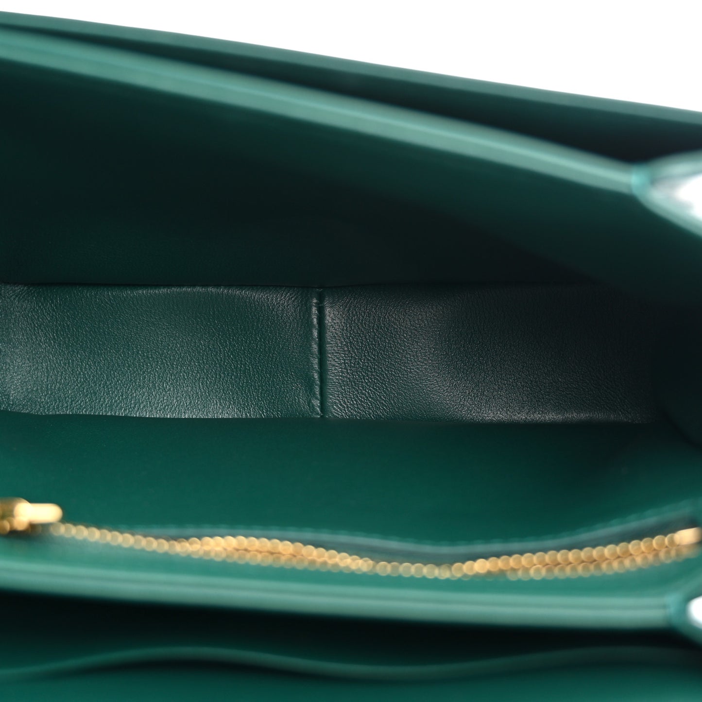Shiny Calfskin Teen Cuir Triomphe Pine Green