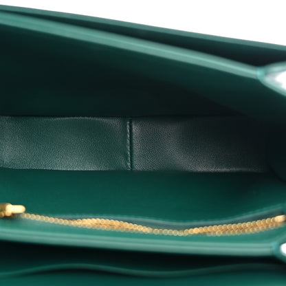 Celine Shiny Calfskin Teen Cuir Triomphe Pine Green 4 of 10
