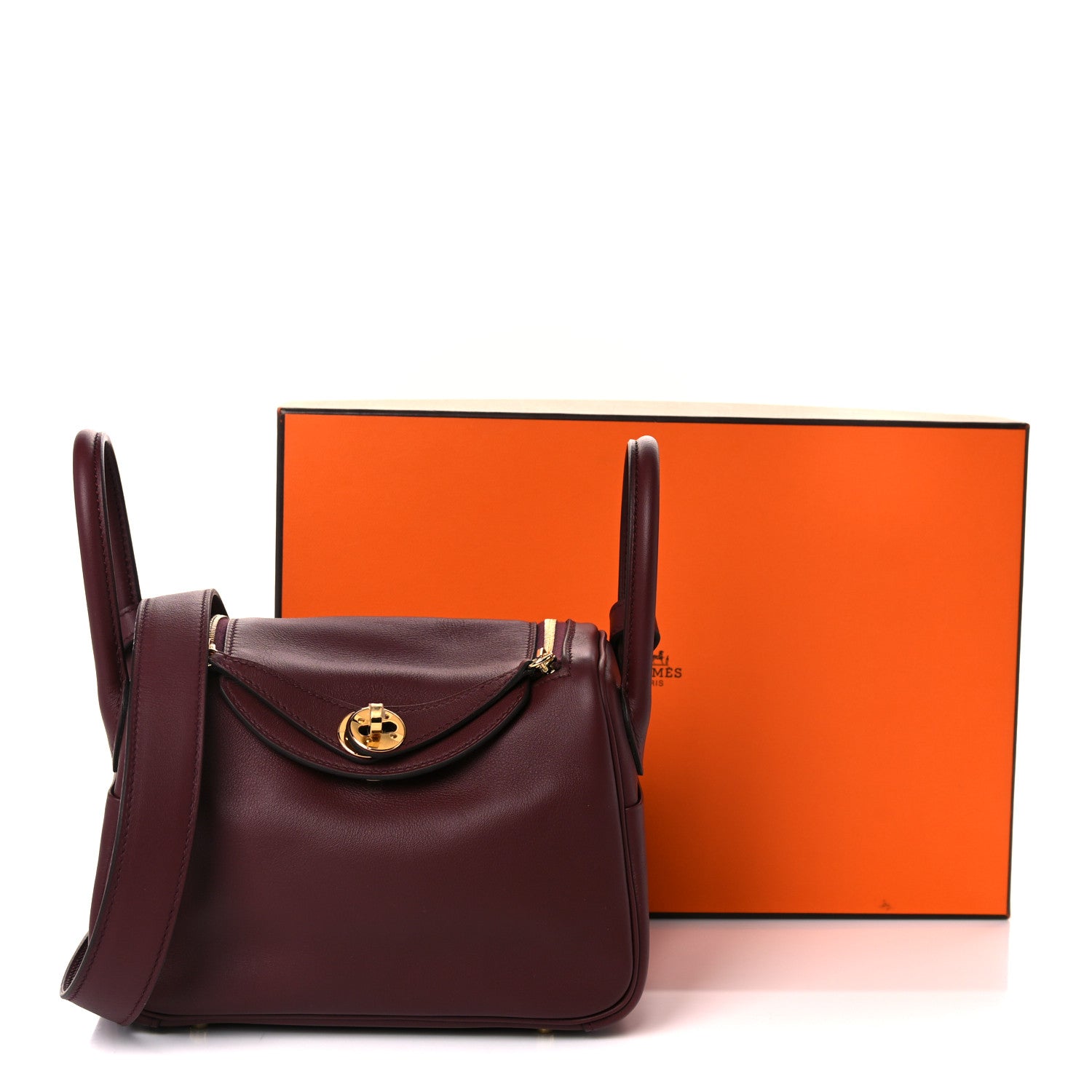 Hermes Swift Mini Lindy 20 Bordeaux 9 of 9