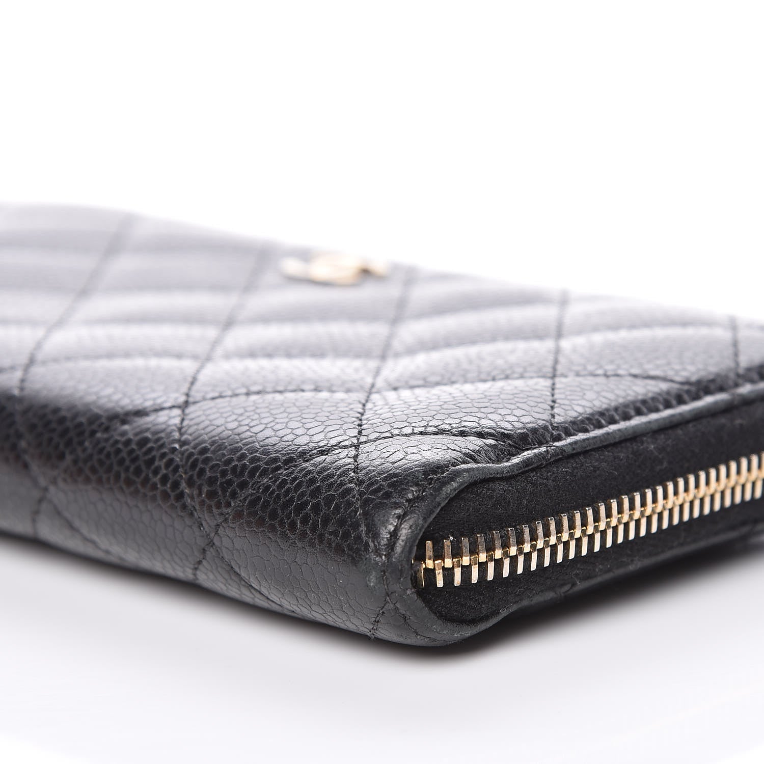 Chanel Caviar Quilted Large Zip Around Wallet Black 11 of 14