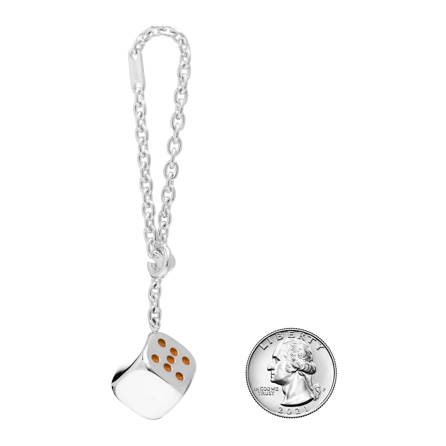 Sterling Silver Casino Bag Charm