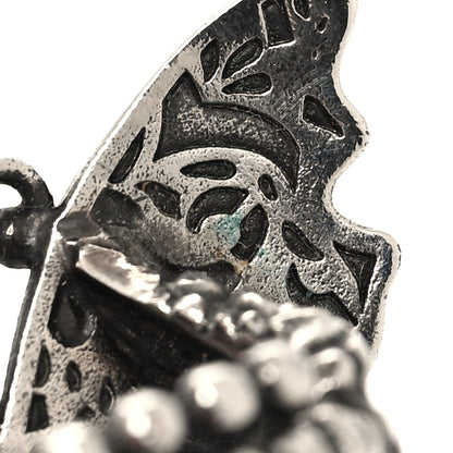 Gucci Metal Crystal Butterfly Studded Ring Silver 5 of 5