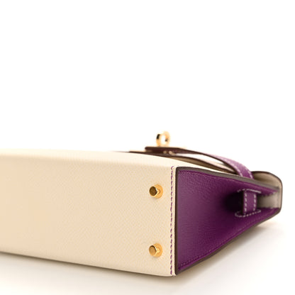 Hermes Epsom Horseshoe Mini Kelly Sellier 20 Craie Anemone 10 of 11