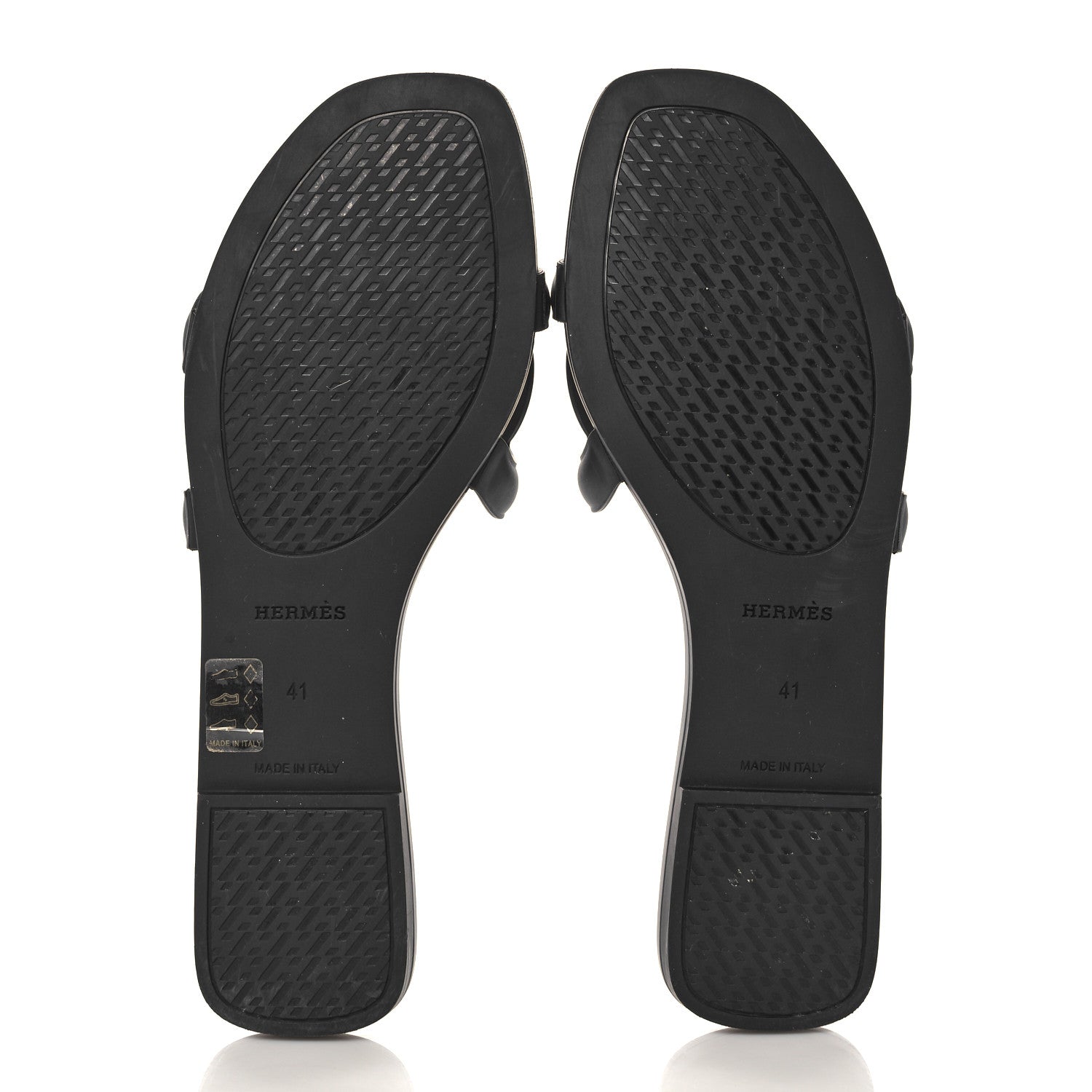 Hermes Rubber Aloha Sandals 41 Black 5 of 11