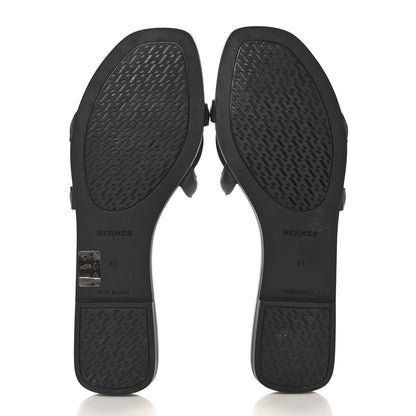 Hermes Rubber Aloha Sandals 41 Black 5 of 11