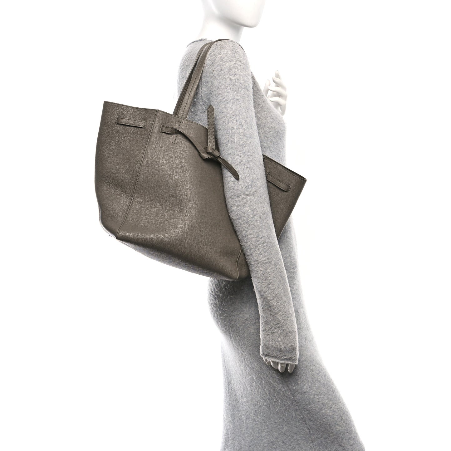 Soft Grained Calfskin Small Belt Cabas Phantom Taupe