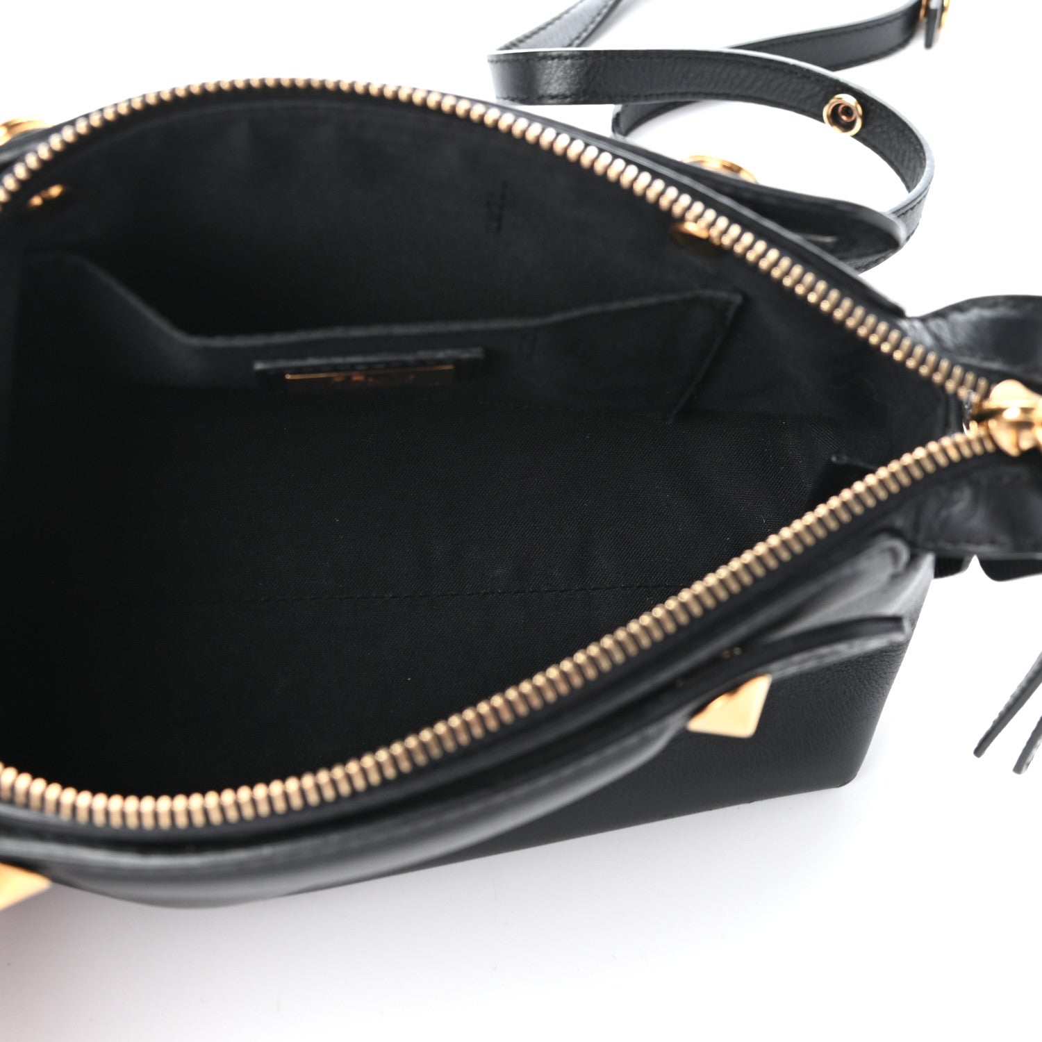 Fendi Vitello Dolce Chain Tail Gold Edition Mini By The Way Boston Bag Black Vintage Gold 5 of 9