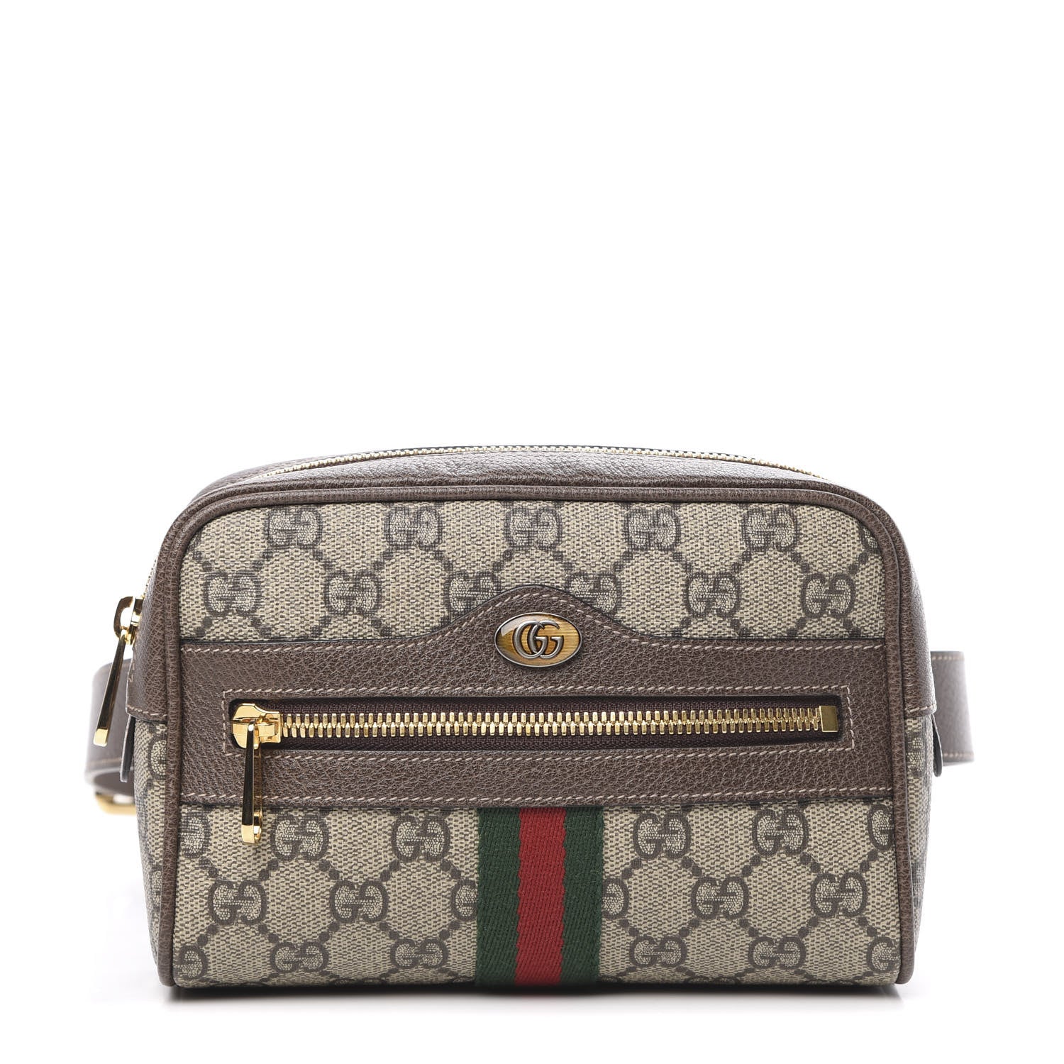 Gucci GG Supreme Monogram Web Small Ophidia Belt Bag 95 38 Dark Brown 1 of 9