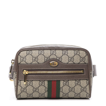 Gucci GG Supreme Monogram Web Small Ophidia Belt Bag 95 38 Dark Brown 1 of 9